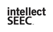 the logo for intellect SEEC. It has the company name in black letters