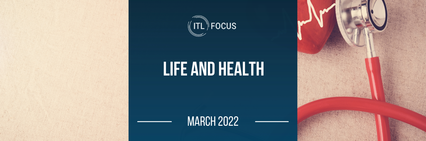 itl focus graphic with a heart that reads life and health