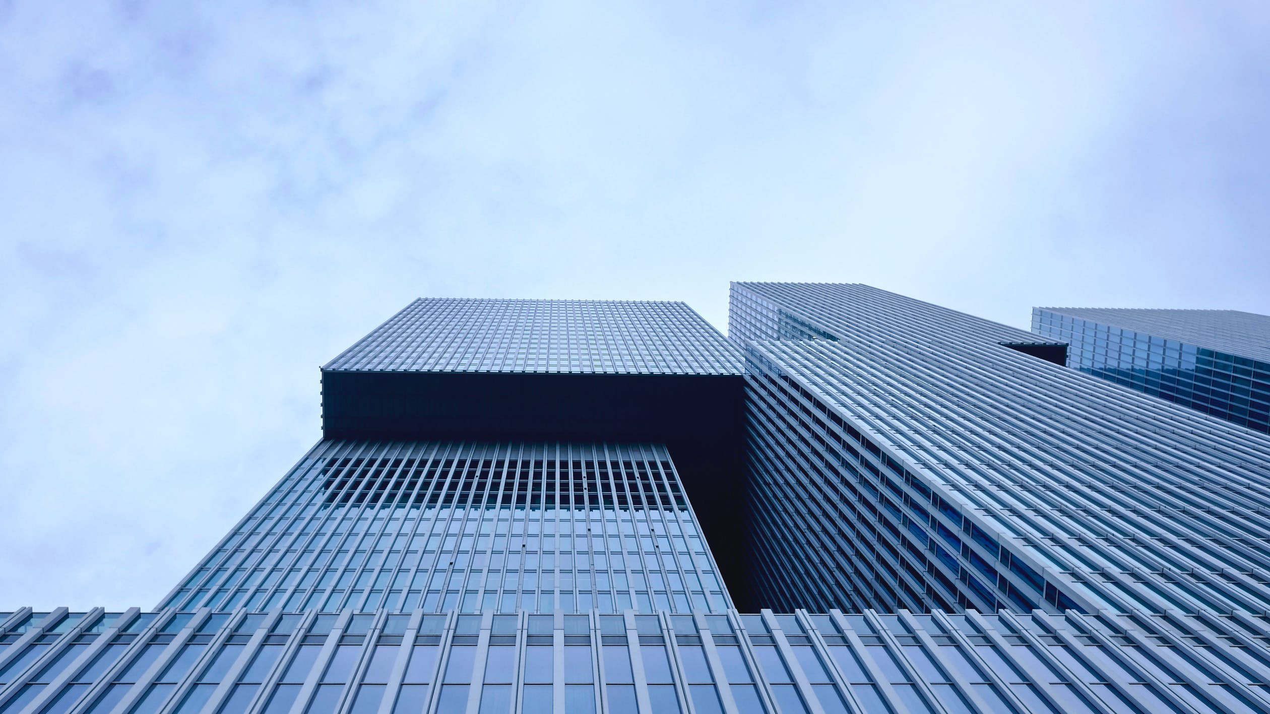 Low angle shot of a tall office building