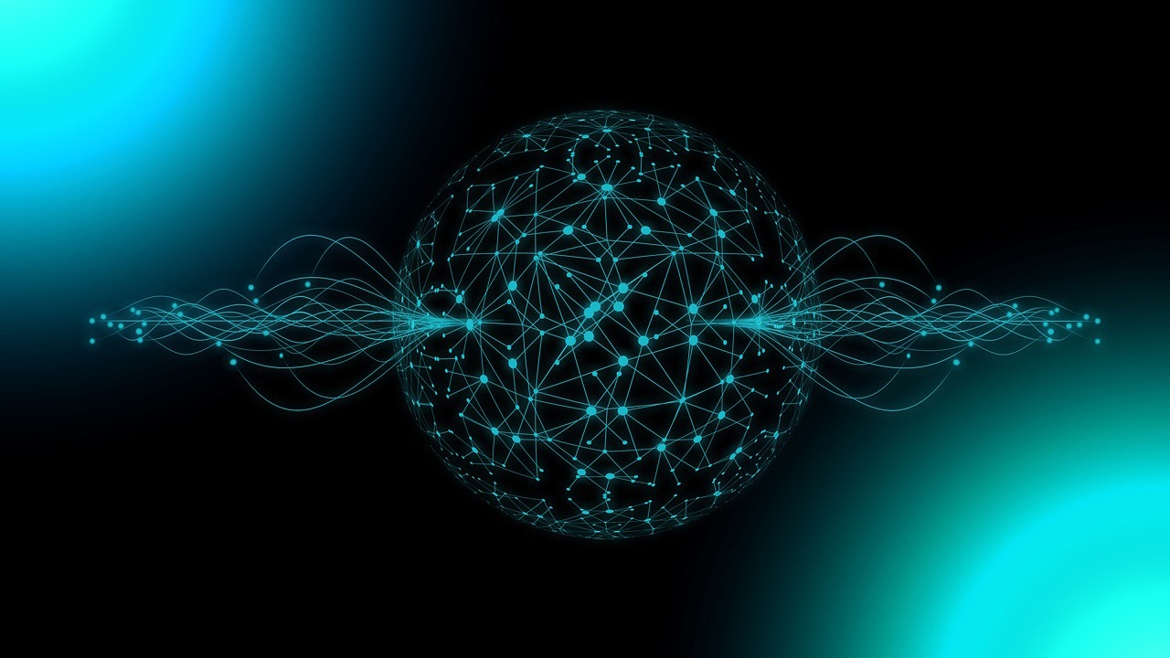 Ball of connected lines signifying artificial intelligence