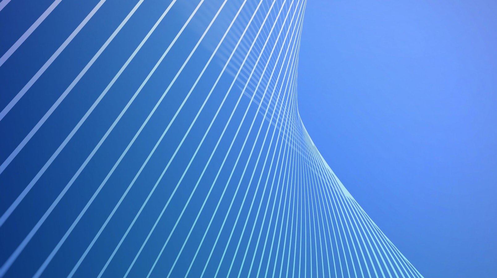 Light green diagonal lines on a blue background