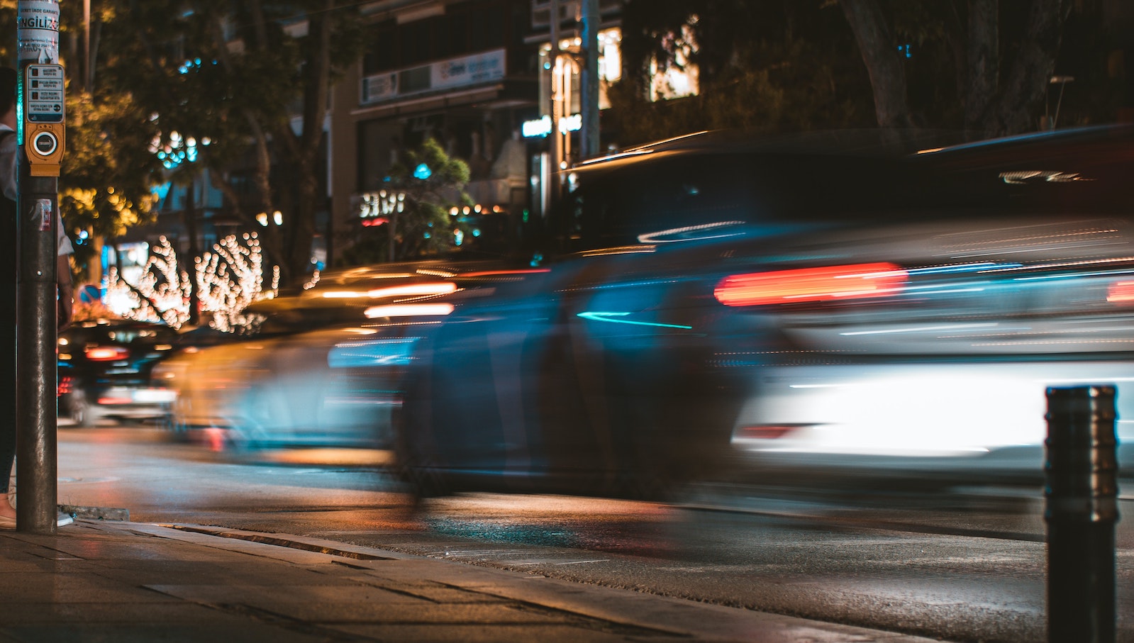 Time-lapse Photography of Silver Car Passed by on Road