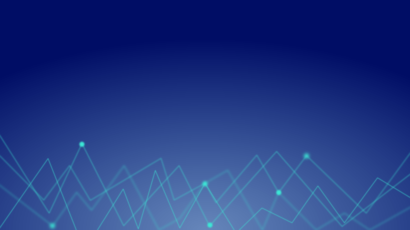 Dark blue gradient background with green lines on the bottom that look like mountains