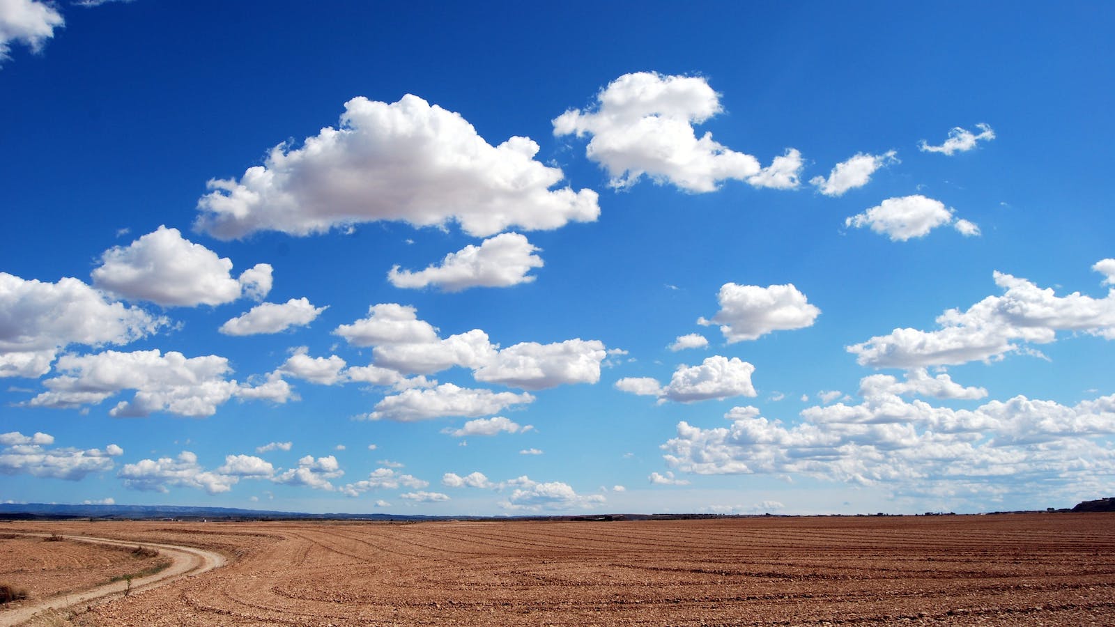 Clouds above a field