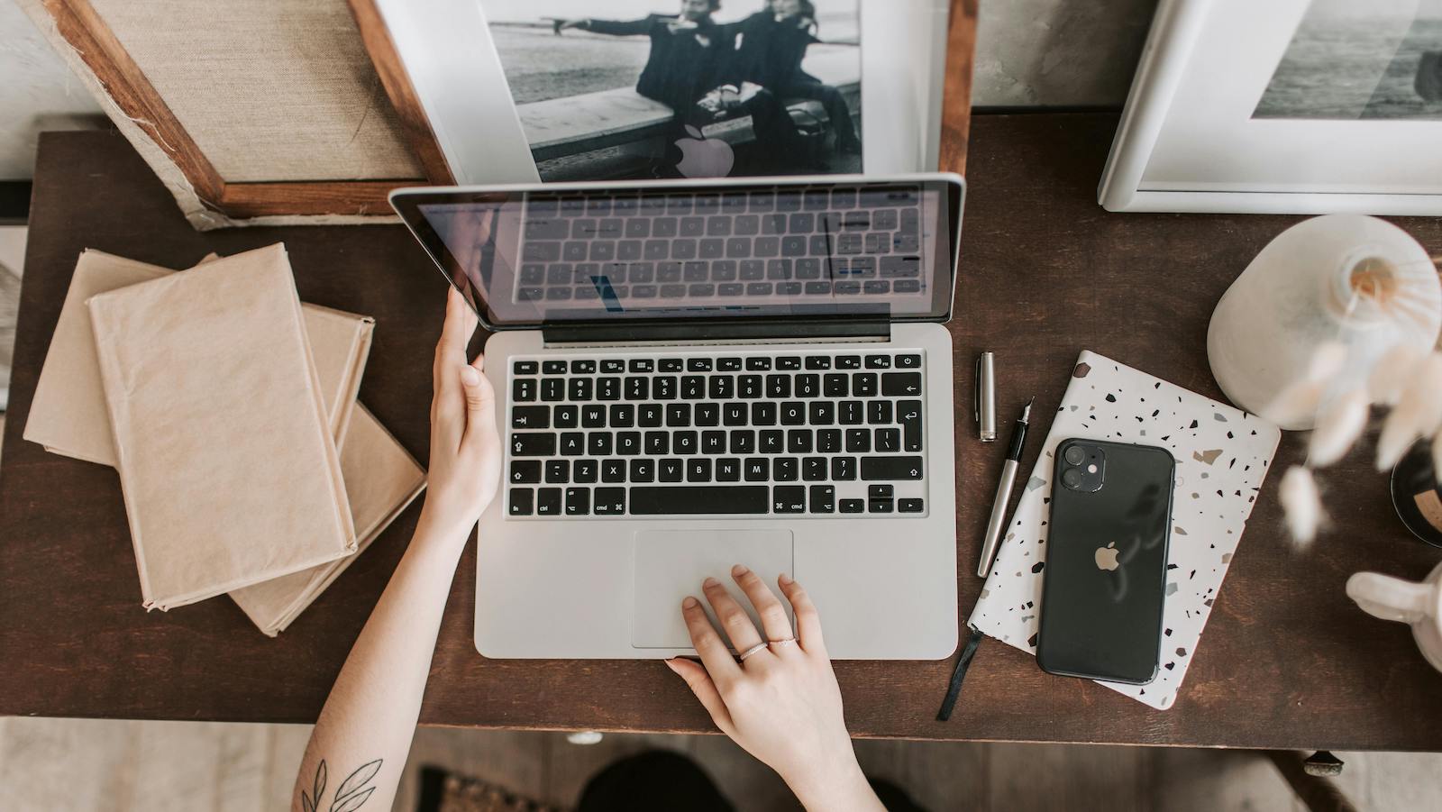 Person using laptop