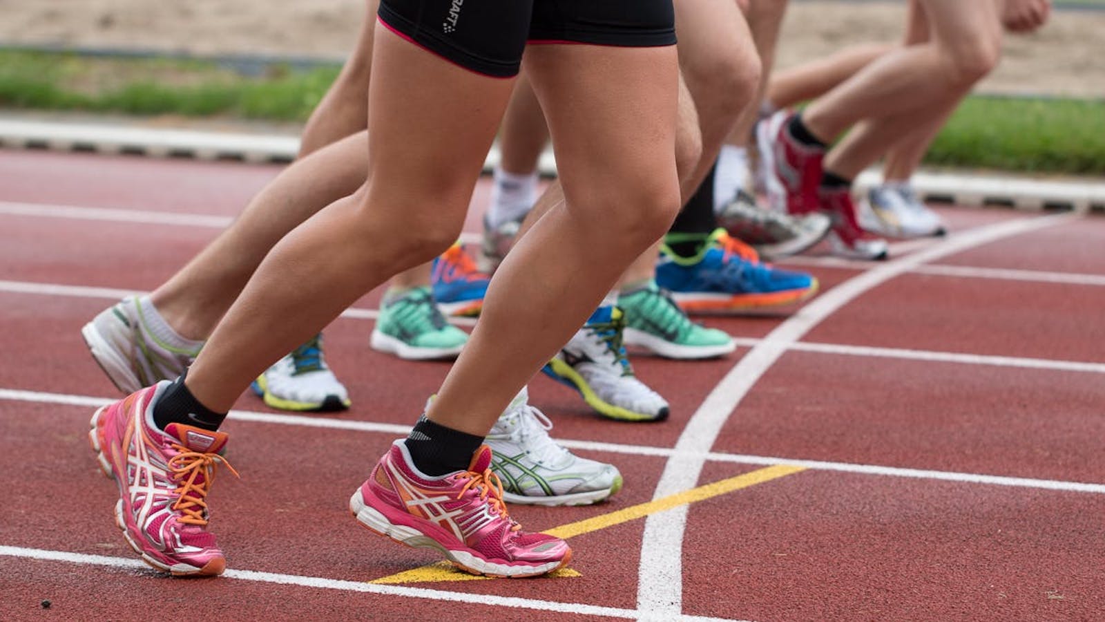 People running on track