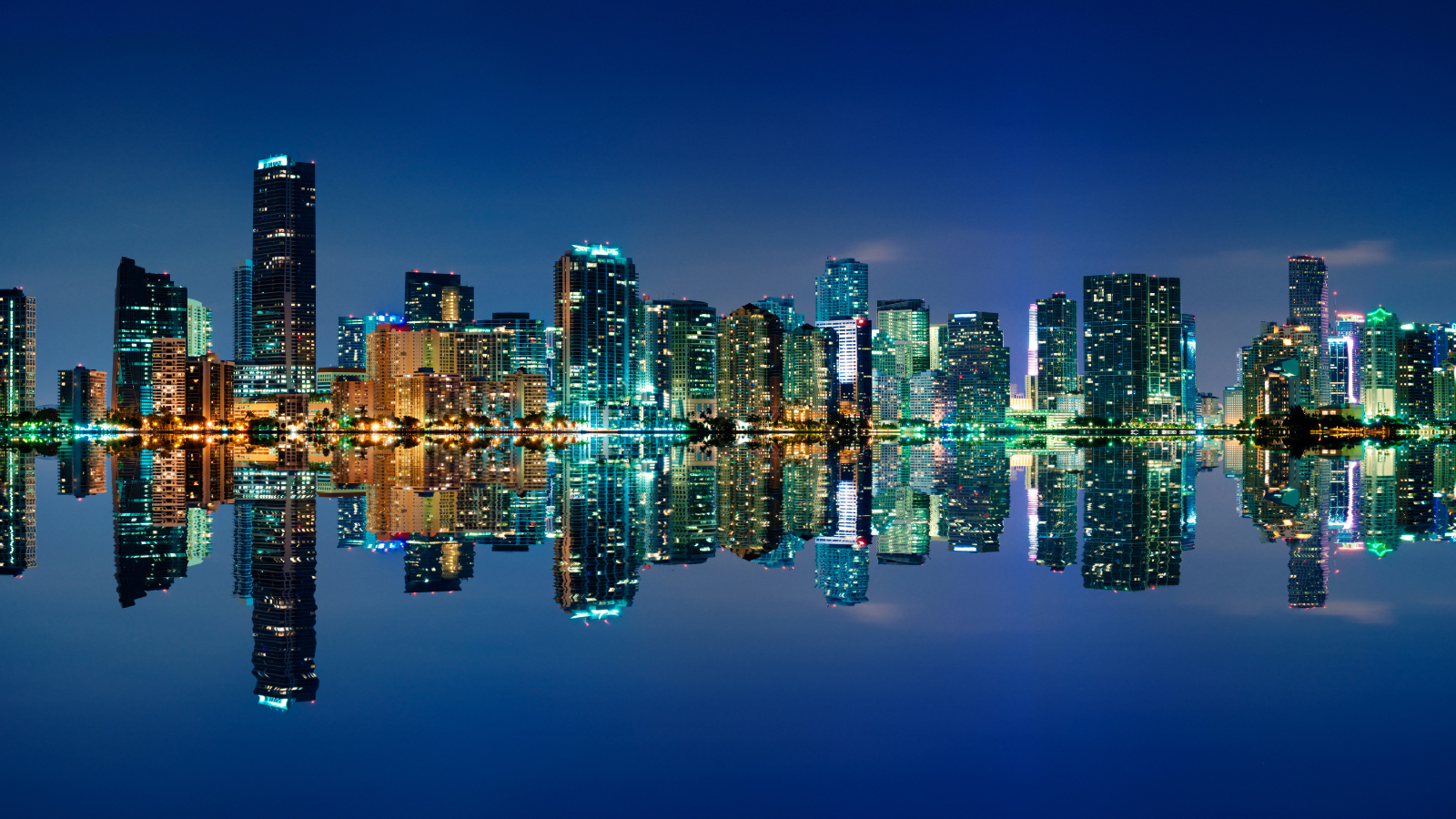 Miami Skyline at night