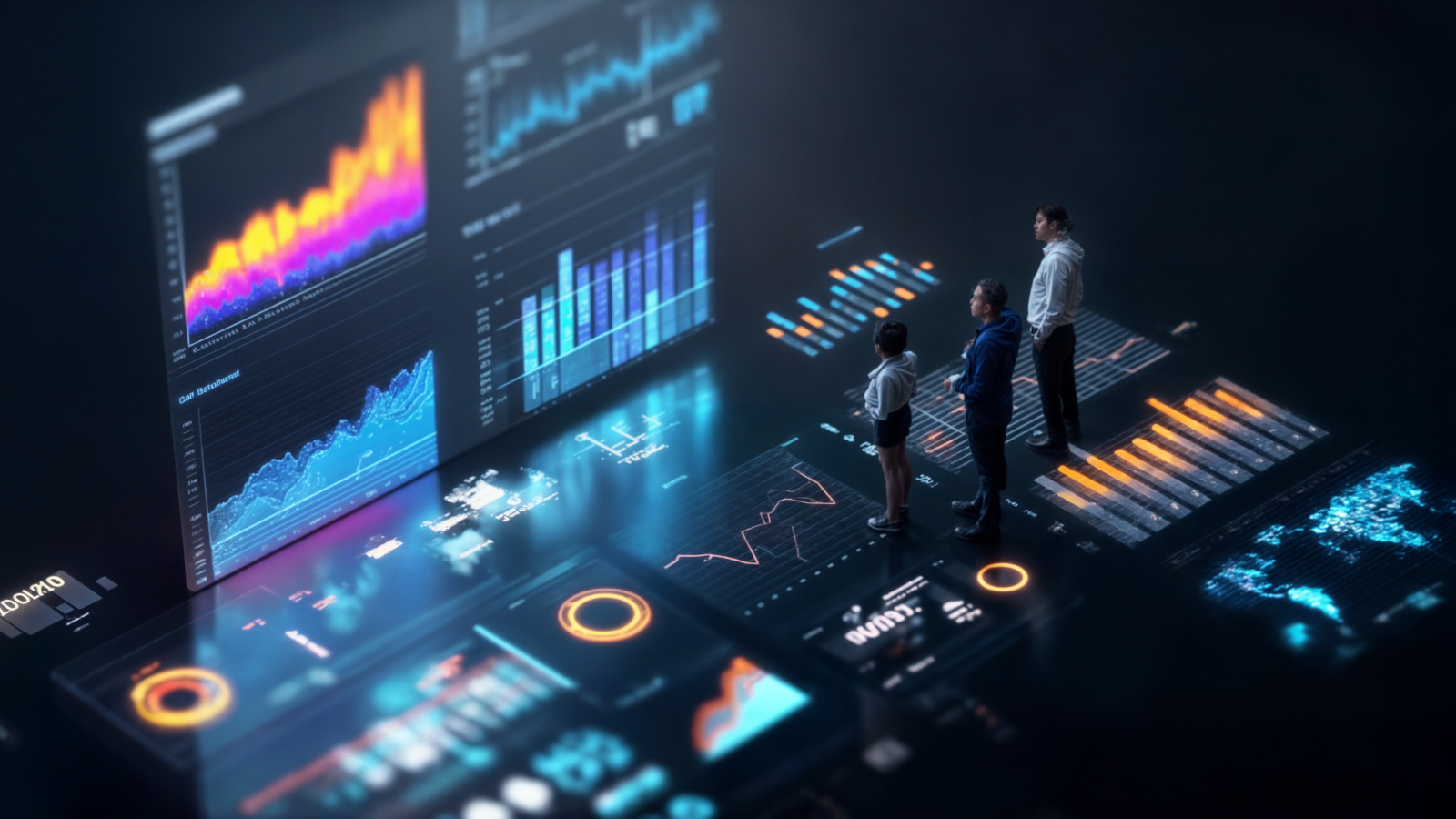 people looking at charts