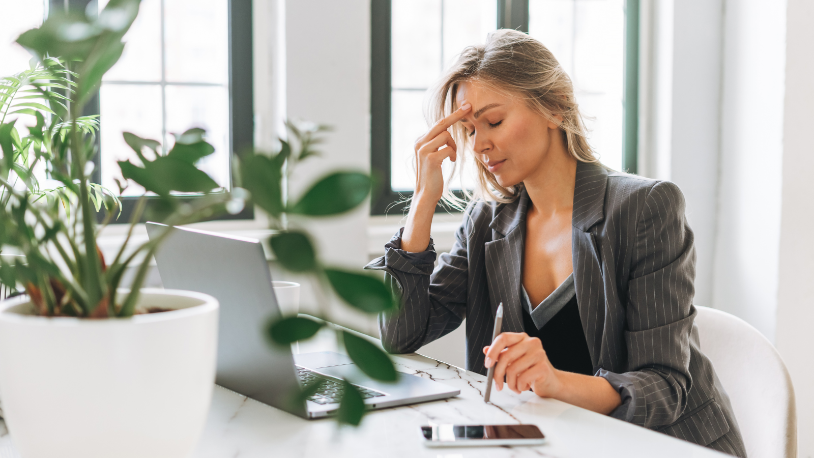 woman working in an office