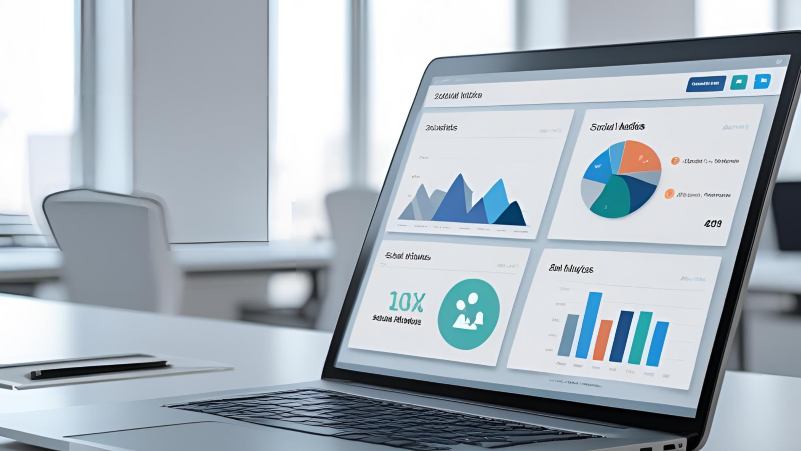 work laptop with graphics