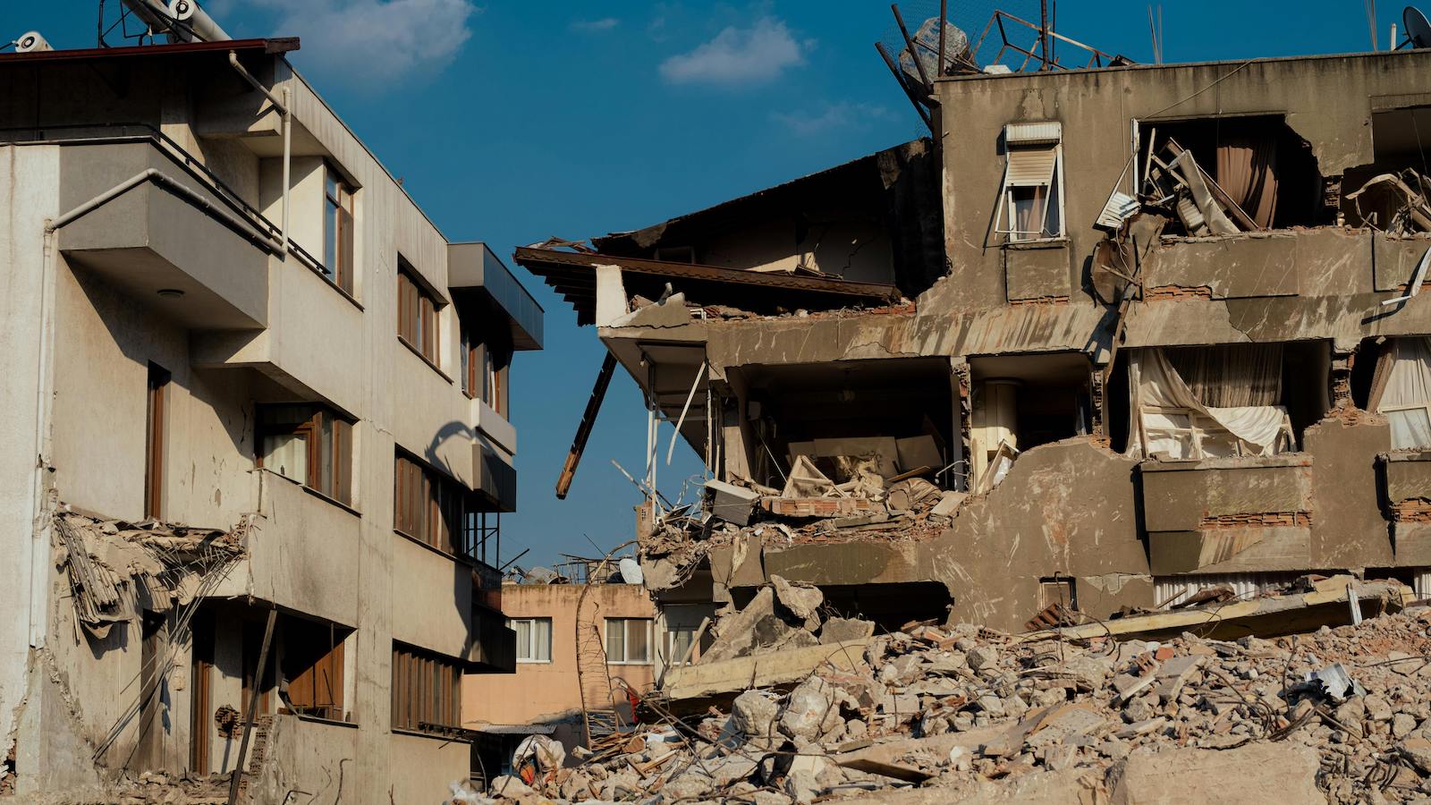 Demolished Buildings After Calamity