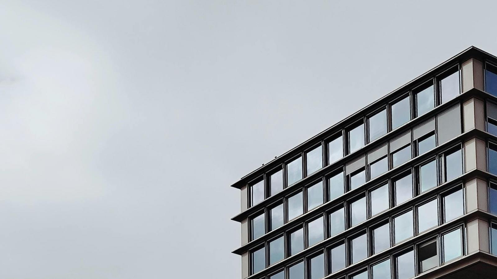 A Building under a Cloudy Sky