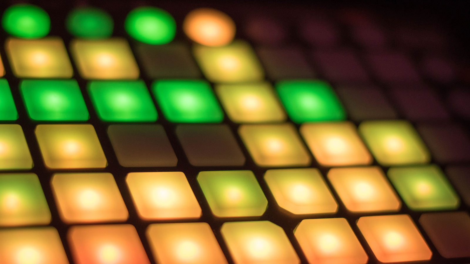 Green and Yellow Lit Up Squares