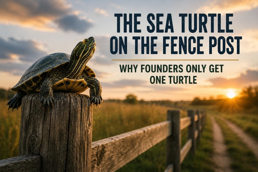The Sea Turtle on the Fence Post