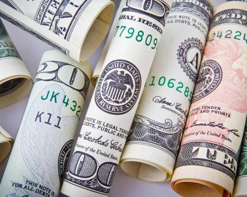 Rolled 20 U.s Dollar Bill