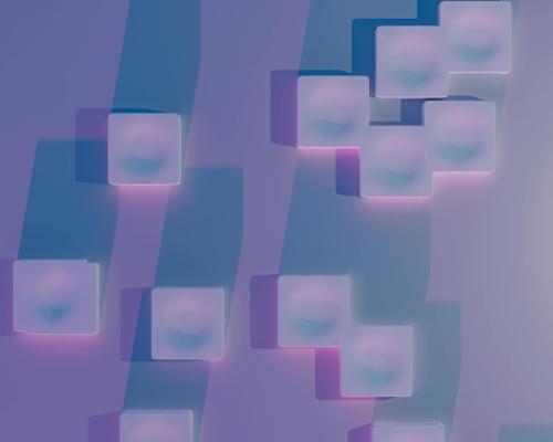 Abstract Geometric 3D Render with Soft Pastels