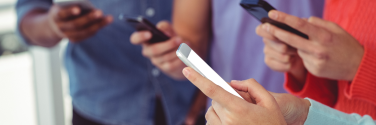 Group using phones