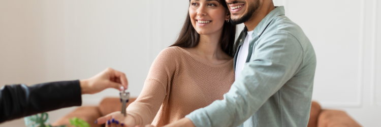 couple buying a house