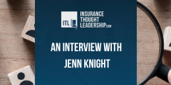 a graphic featuring Jenn Knight's headshot with a blue background and white lettering on the left that reads "ITL FOCUS: An Interview with Jenn Knight" 